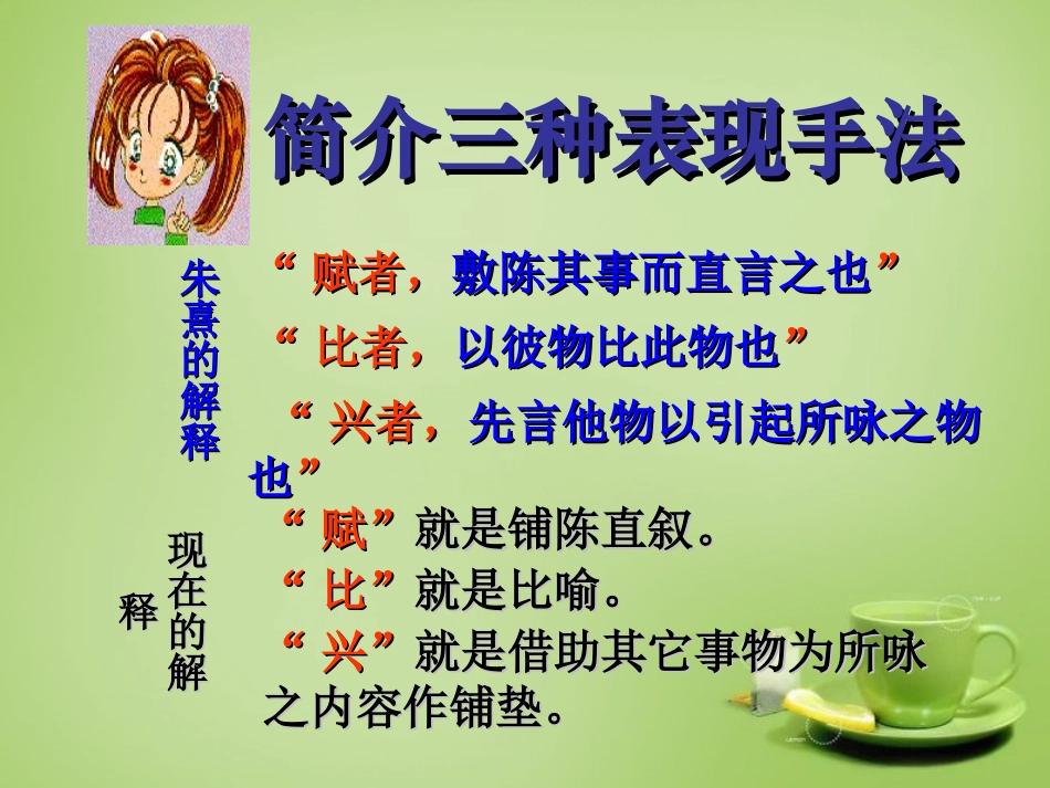 广东省广州市花都区赤坭中学九年级语文下册24诗经两首课件新人教版_第3页