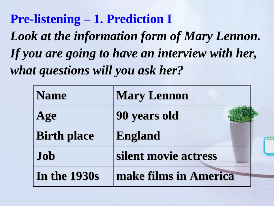 山西省吕梁市石楼县石楼中学高中英语 Module 3 Listening and cultural corner 精品课件 外研版必修1 _第3页