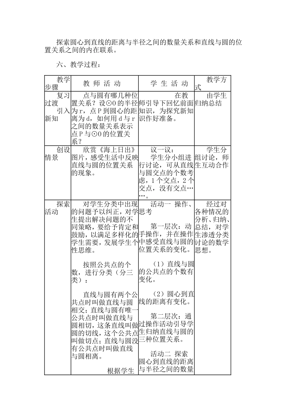 《直线与圆的位置关系》教学设计_第2页