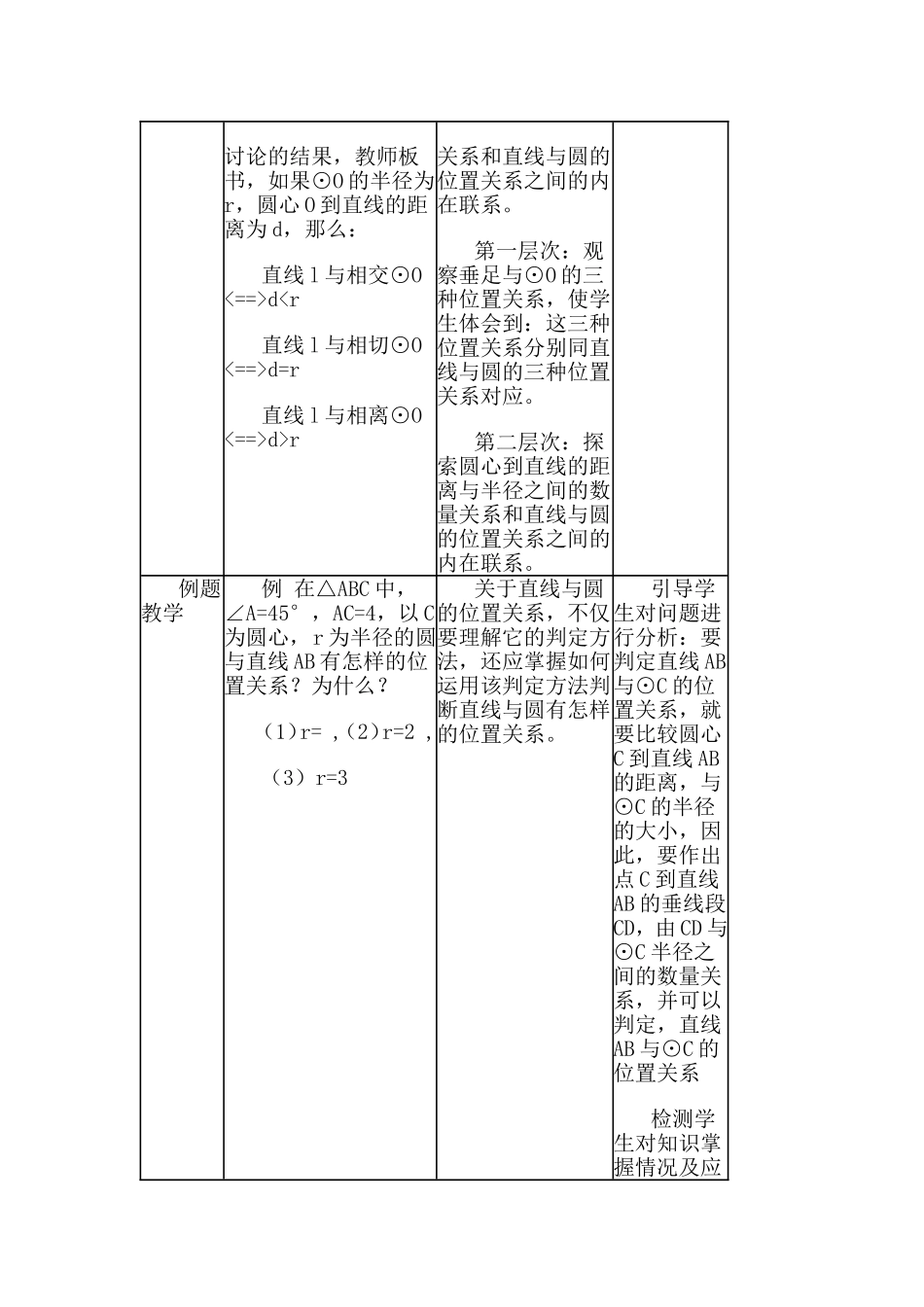 《直线与圆的位置关系》教学设计_第3页