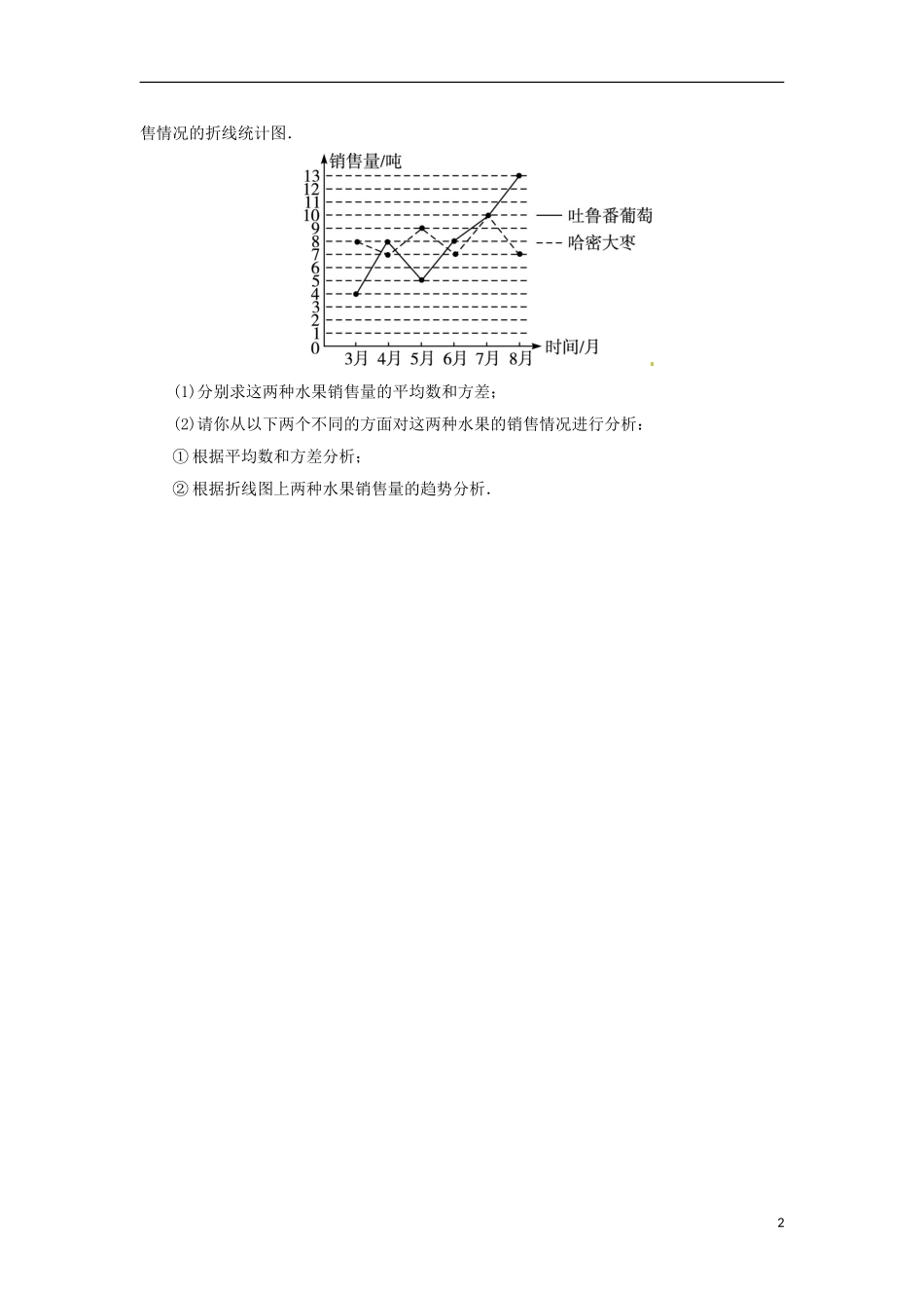 2015秋九年级数学上册23.3方差同步练习新版冀教版_第2页