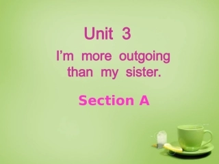 陕西省榆林市府谷县麻镇中学八年级英语上册Unit3I’mmoreoutgoingthanmysisterSectionA课件新版人教新目标版