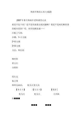 韩海军梅花心易大成(2)