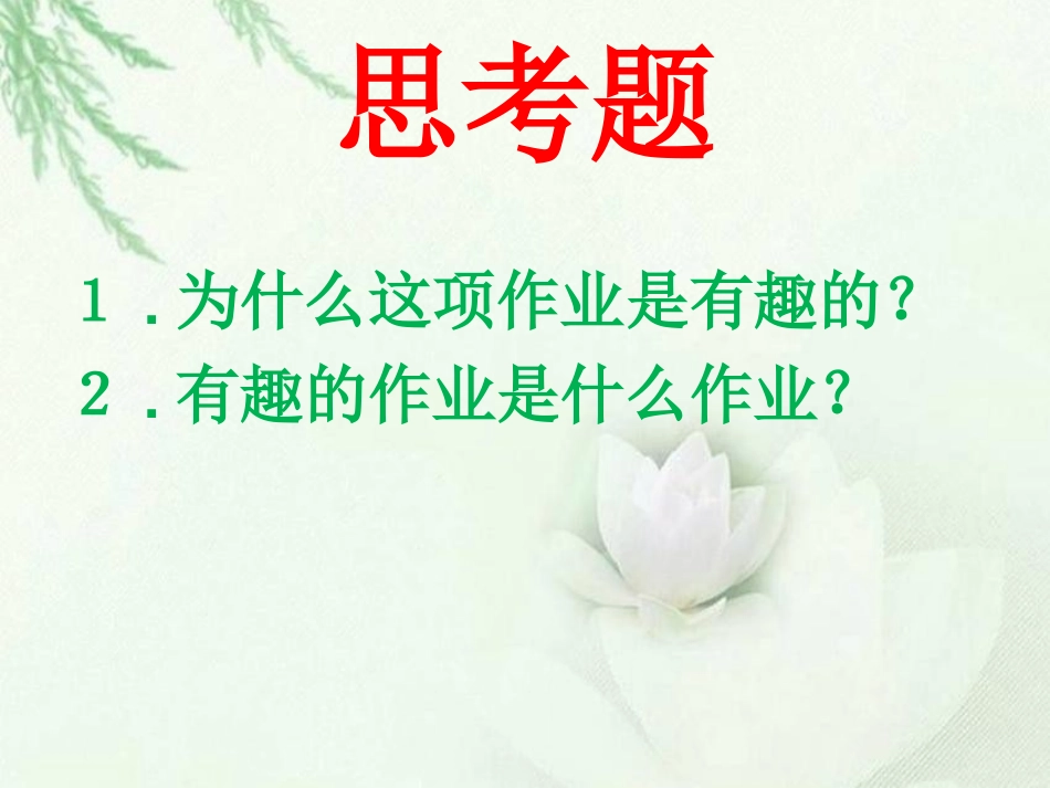 《有趣的作业》课件_第2页