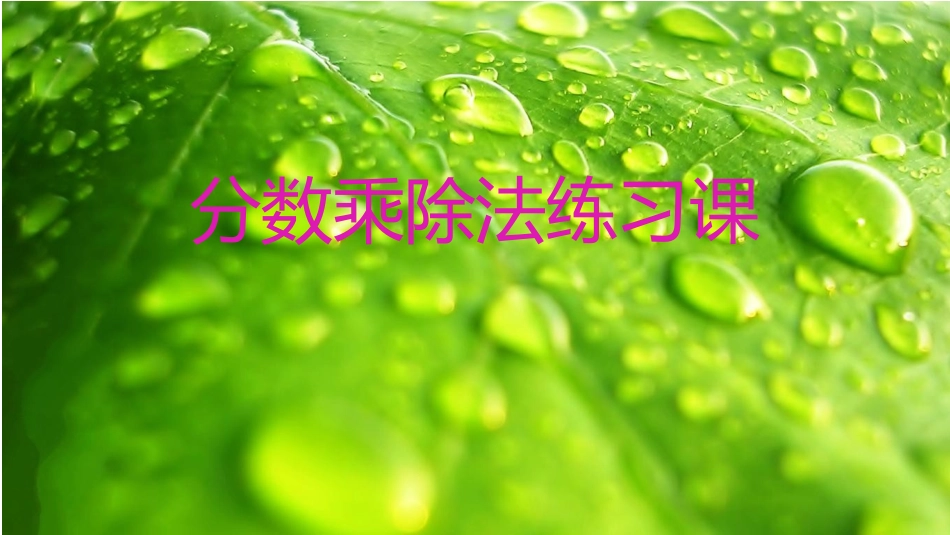 分数乘除法例4练习课_第1页