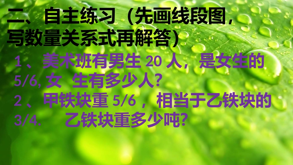 分数乘除法例4练习课_第3页