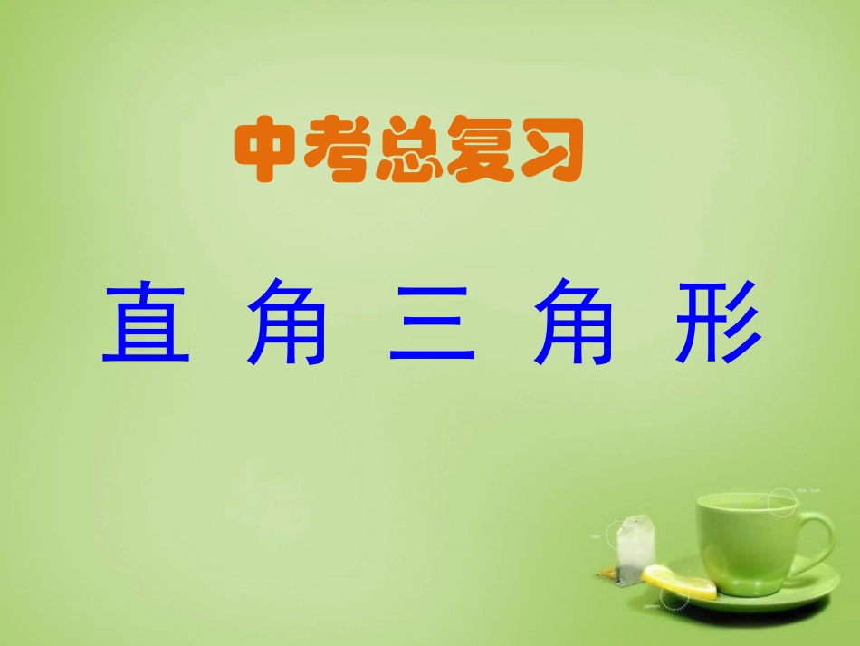 中考数学总复习九下直角三角形课件新版北师大版_第1页