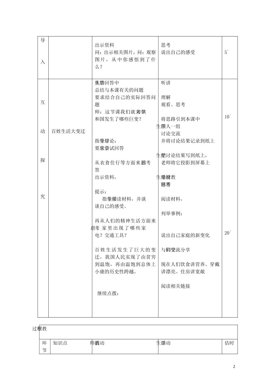 九年级政治全册第三课第1框感受共和国的巨变教案鲁教版_第2页