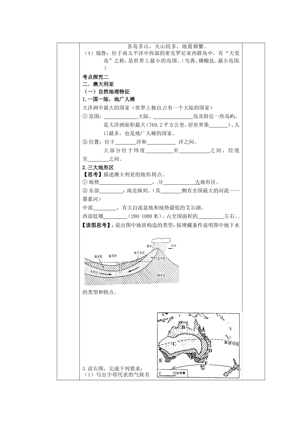 河北省迁安一中高中地理11澳大利亚学案无答案新人教版必修3_第3页