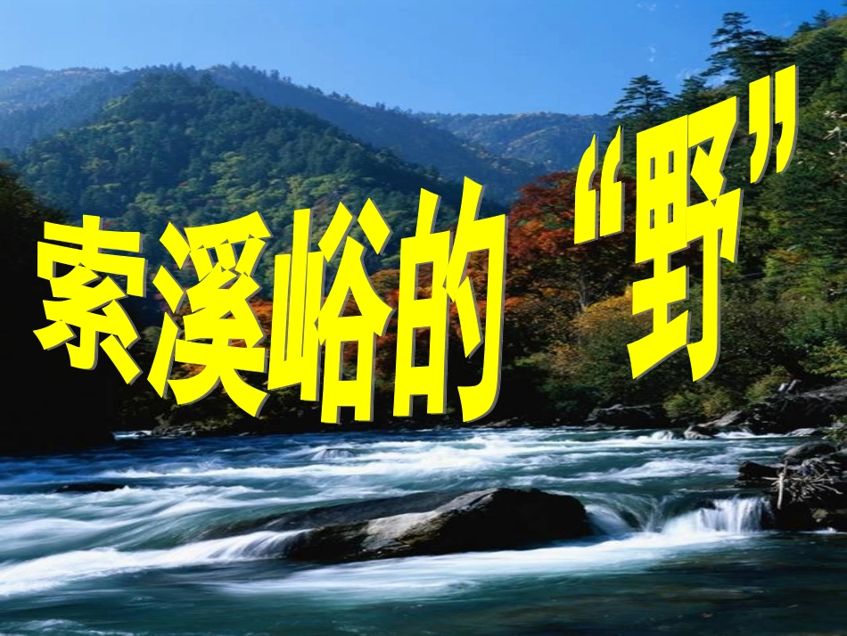 索溪峪的野 ()_第1页