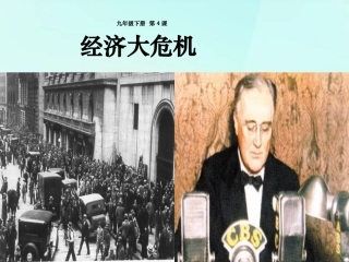 江苏省苏州市高新区第三中学校九年级历史下册第4课经济大危机课件2新人教版