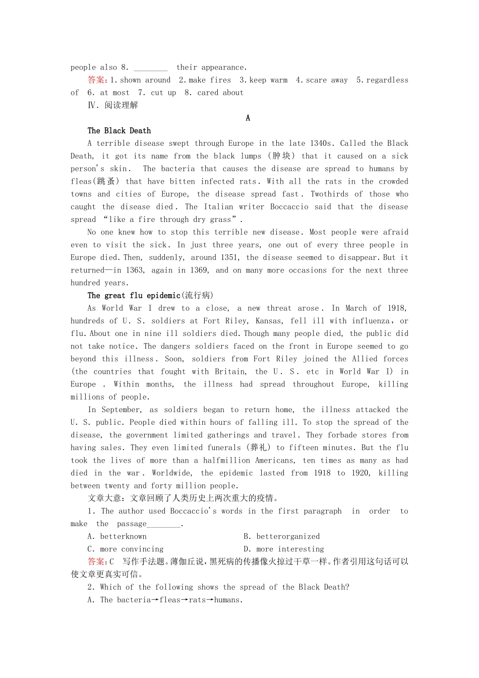 2015_2016高中英语unit5section1WarmingupPre_readingReadingComprehending练习新人教版选修8_第2页