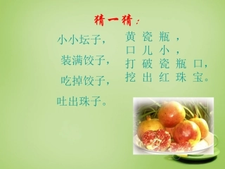 江苏省建湖县上冈实验初级中学八年级语文下册第3课石榴课件苏教版