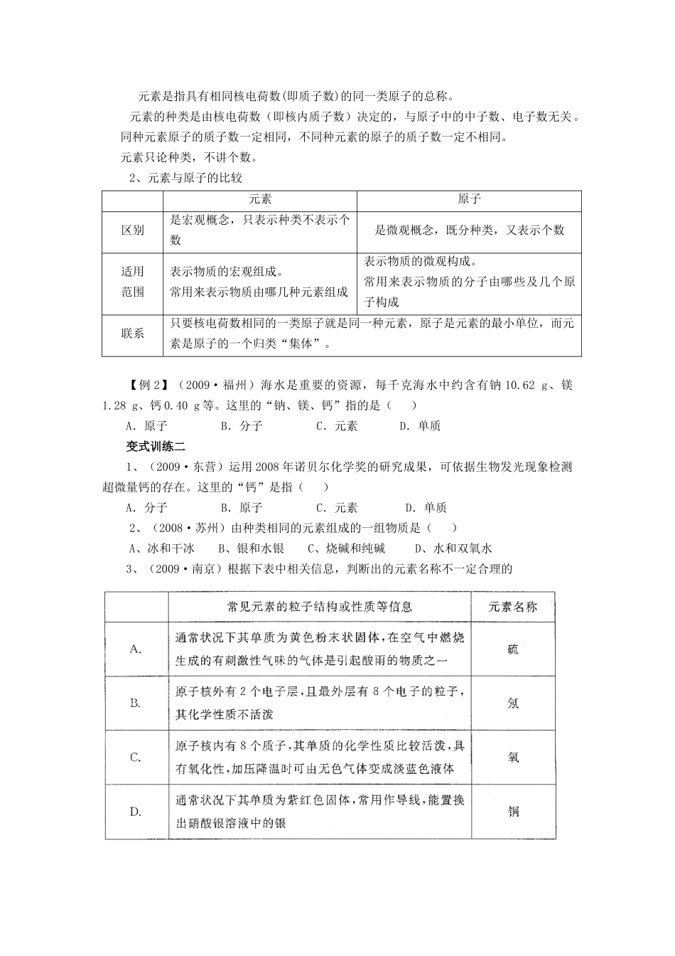专题二物质构成的奥妙_第3页