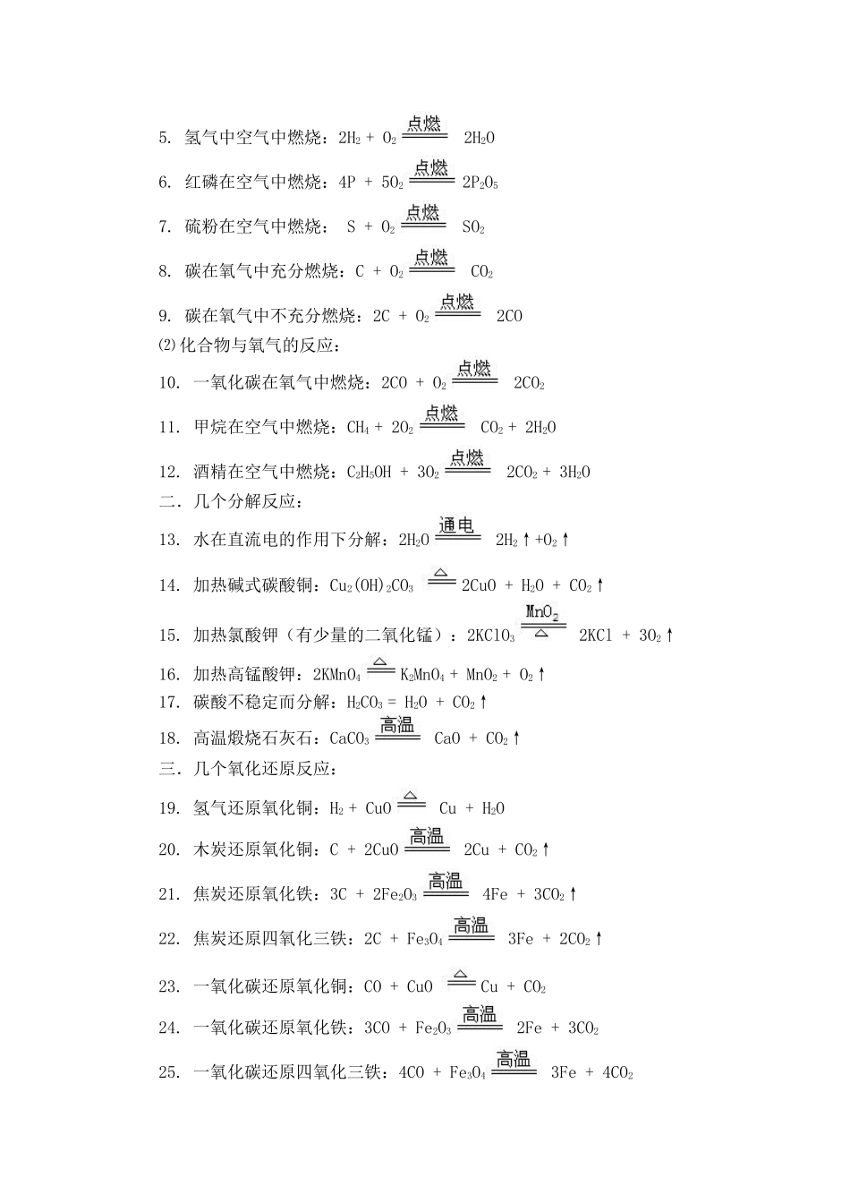 初中化学方程式大全_第3页