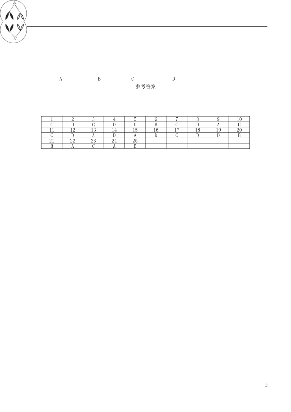 2016届高三生物上学期阶段测试试题精选2_第3页