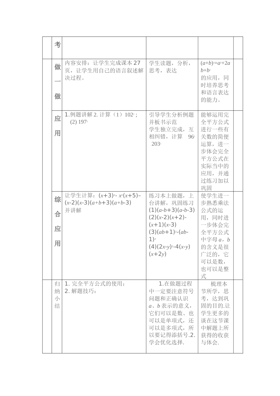 完全平方公式教学设计_第2页
