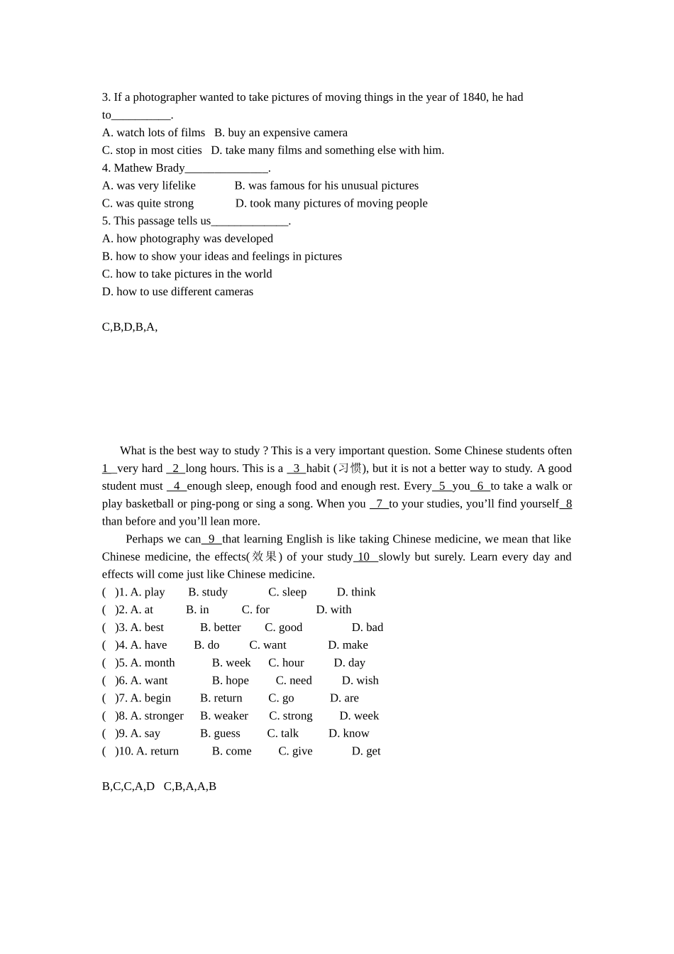 初中英语中考阅读理解 (2)_第2页