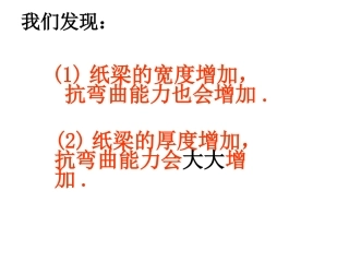 形状与抗弯曲能力