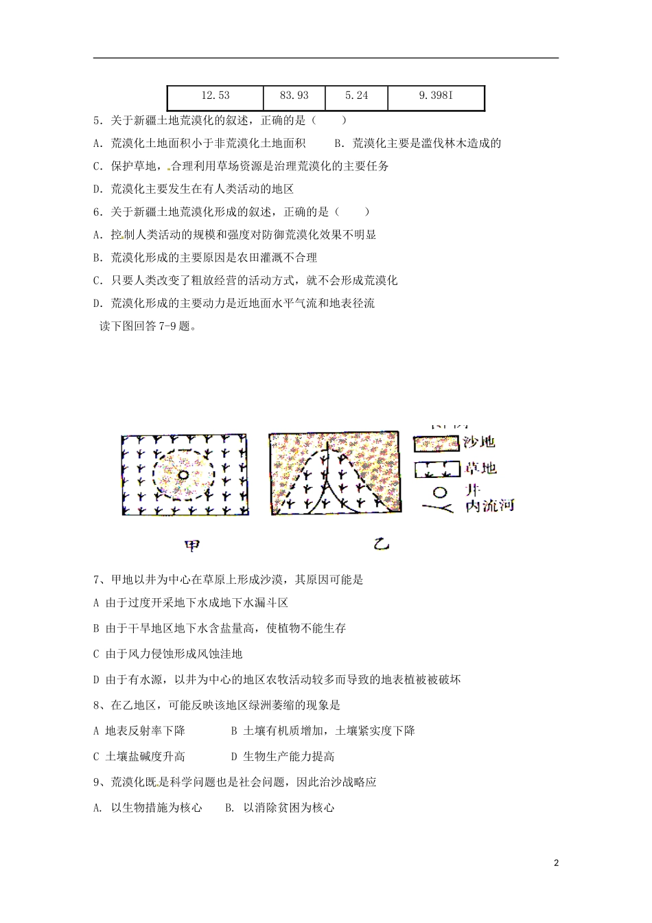 湖南省常德市石门县第一中学2015_2016学年高二地理上学期第一次单元检测试题文无答案_第2页