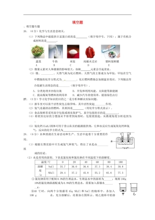 北京市和平北路学校2015届中考化学专题复习酸填空题无答案
