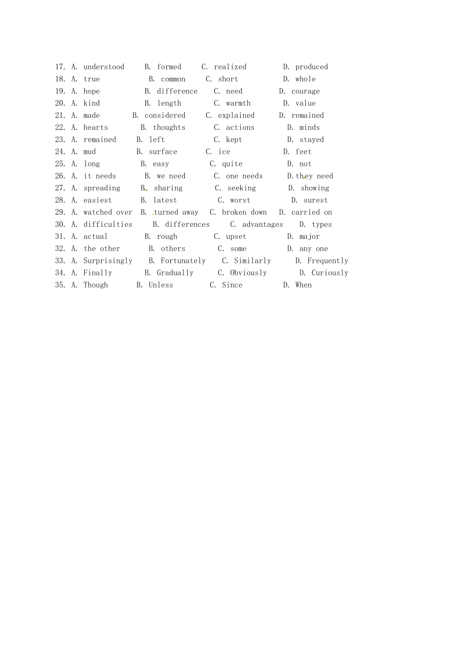 河北省沙河市二十冶综合学校高中分校高中英语unit3TravelJournal单元练习无答案新人教版必修1_第3页