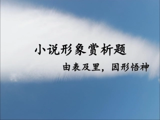 小说形象赏析