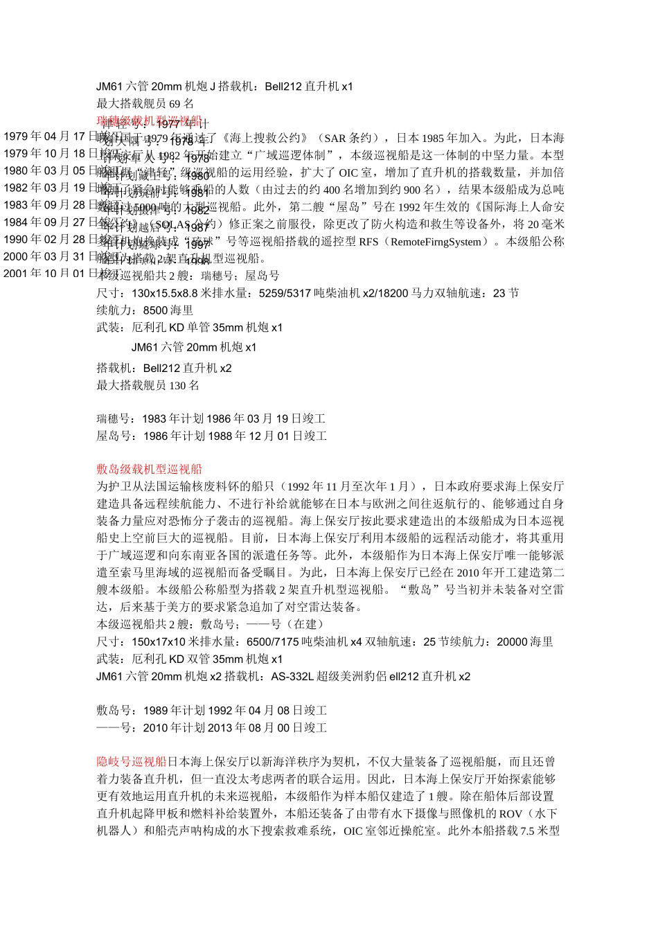 日本海上保安厅监视船一览._第2页