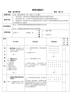 足球脚内侧传球技术