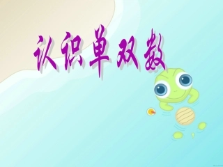 大班认识单双数
