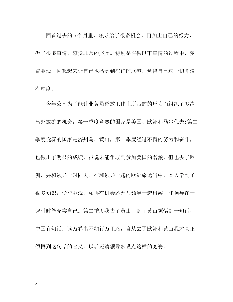 业务员上半年工作总结2_第2页