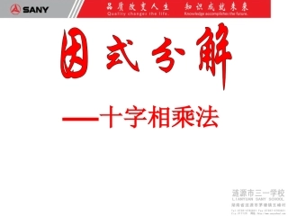 第二十四课时十字相乘法