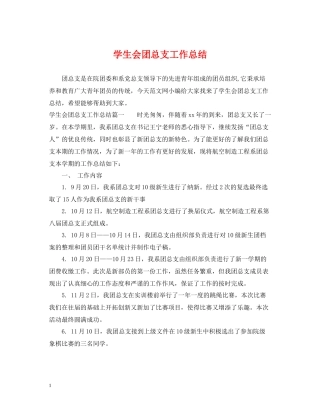 学生会团总支工作总结