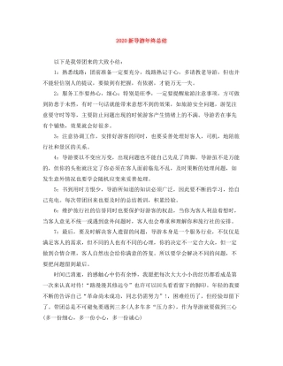 新导游年终总结