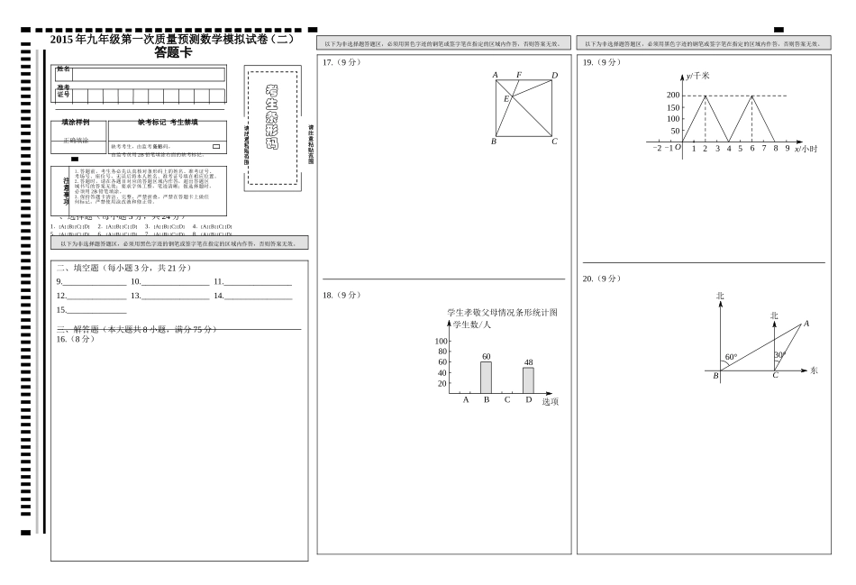 模拟一答题卡_第1页