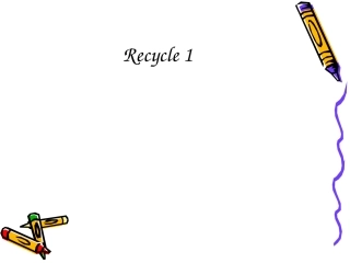 课堂作业本Recycle