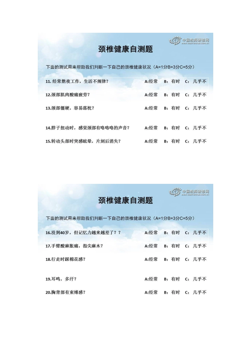 颈椎健康自测_第3页
