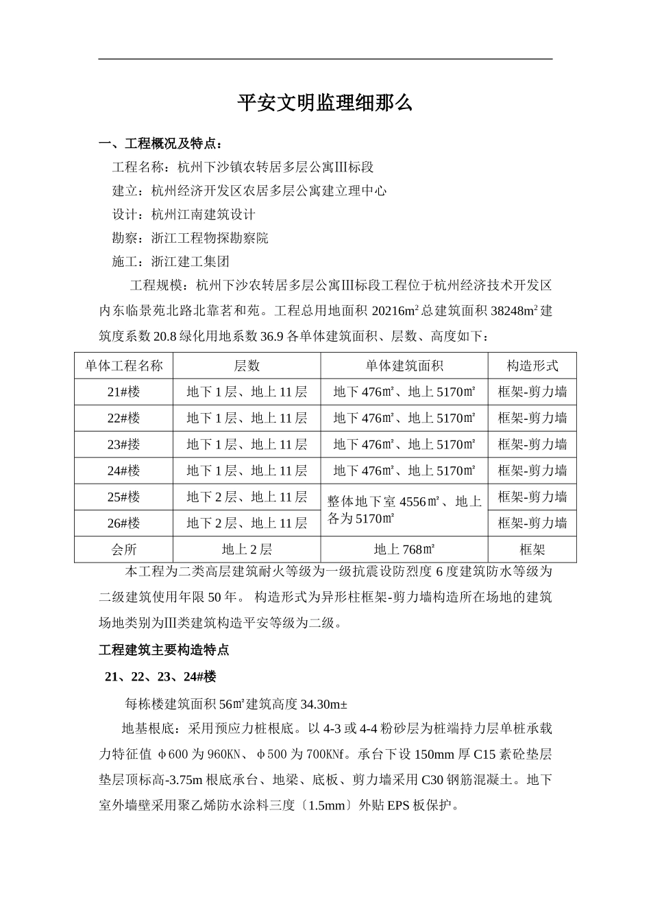 杭州下沙镇农转居多层公寓安全文明监理细则_第2页