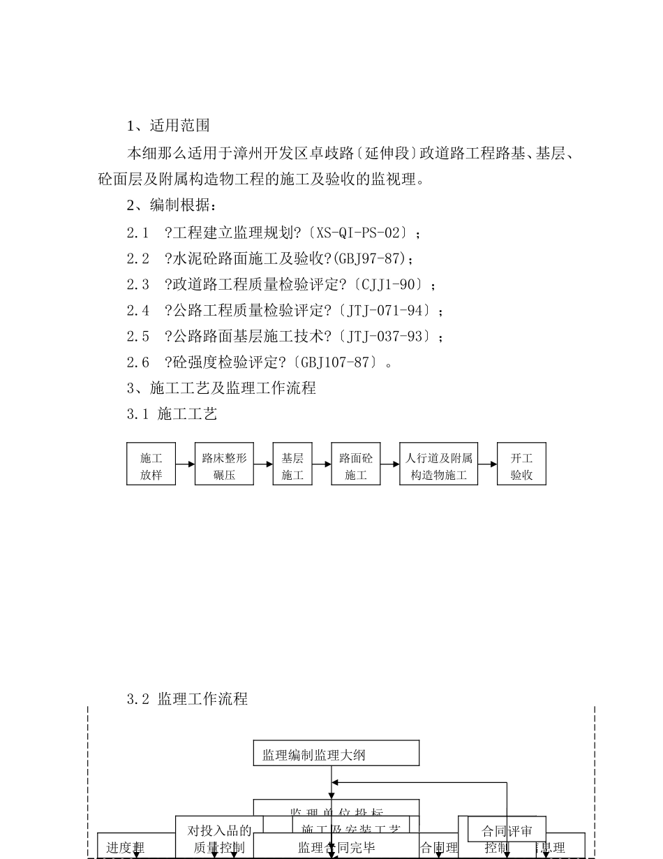 市政道路工程监理细则ee1_第1页