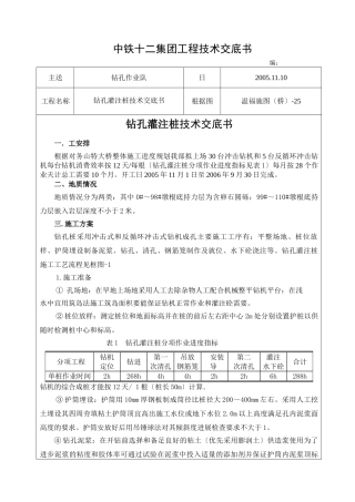 钻孔灌注桩技术交底书fff