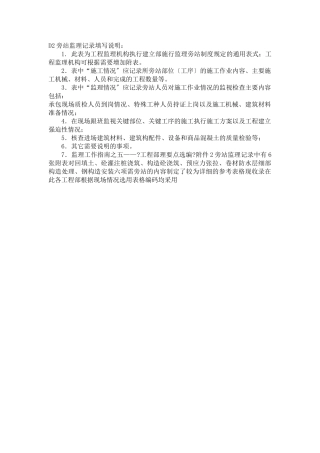 旁站监理记录