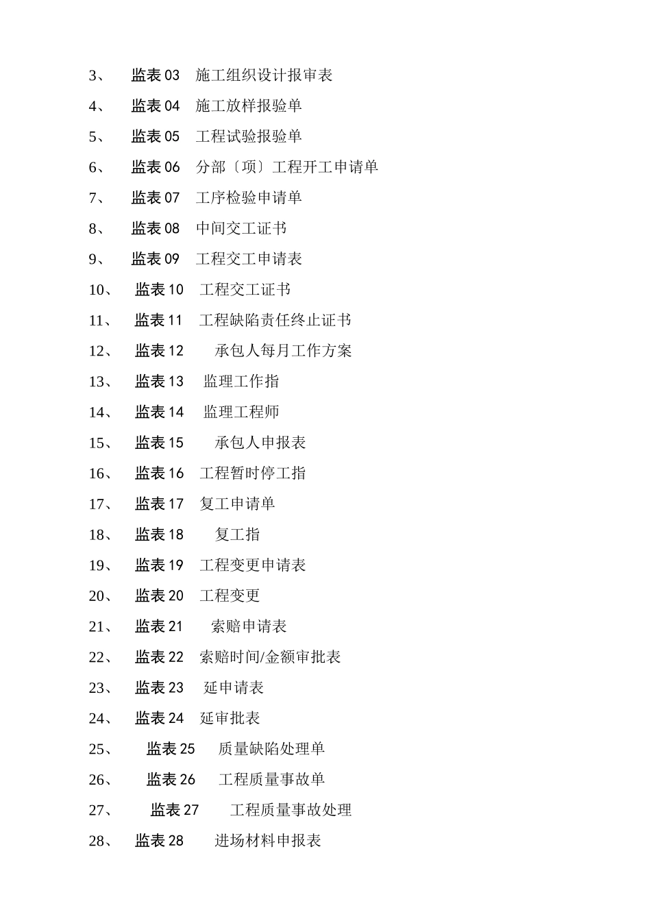 路面大修工程监理表格_第2页