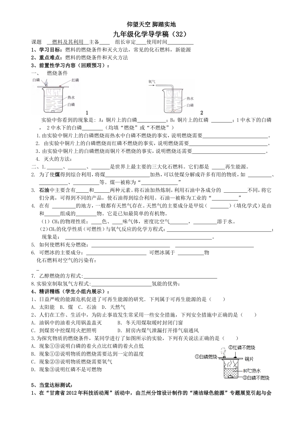 燃料极其应用导学案_第1页