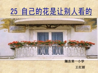 自己的花是让别人看的修正版