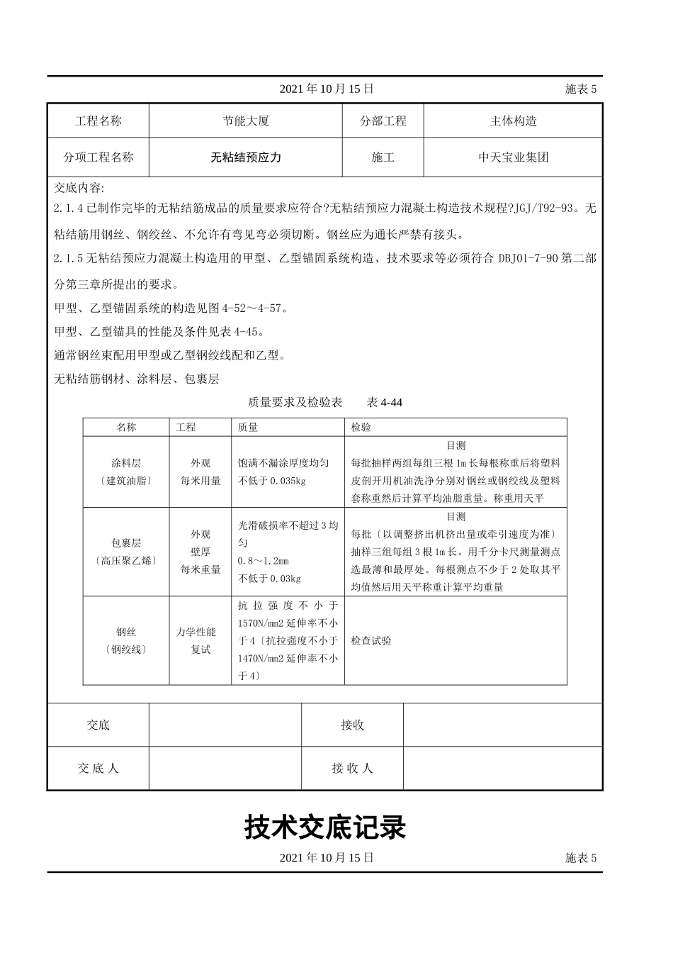 无粘结预应力交底记录_第2页