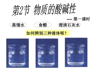 第2节物质的酸碱性第一课时