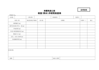 桥涵表57 检查（雨水）井砌筑检查表
