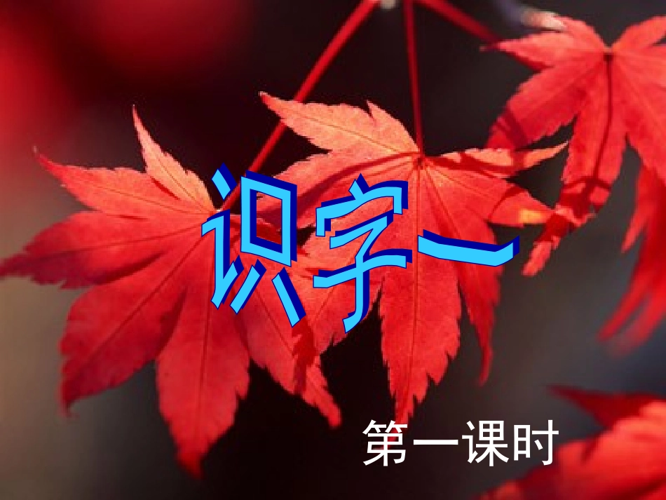 人教版语文二上识字一_第1页