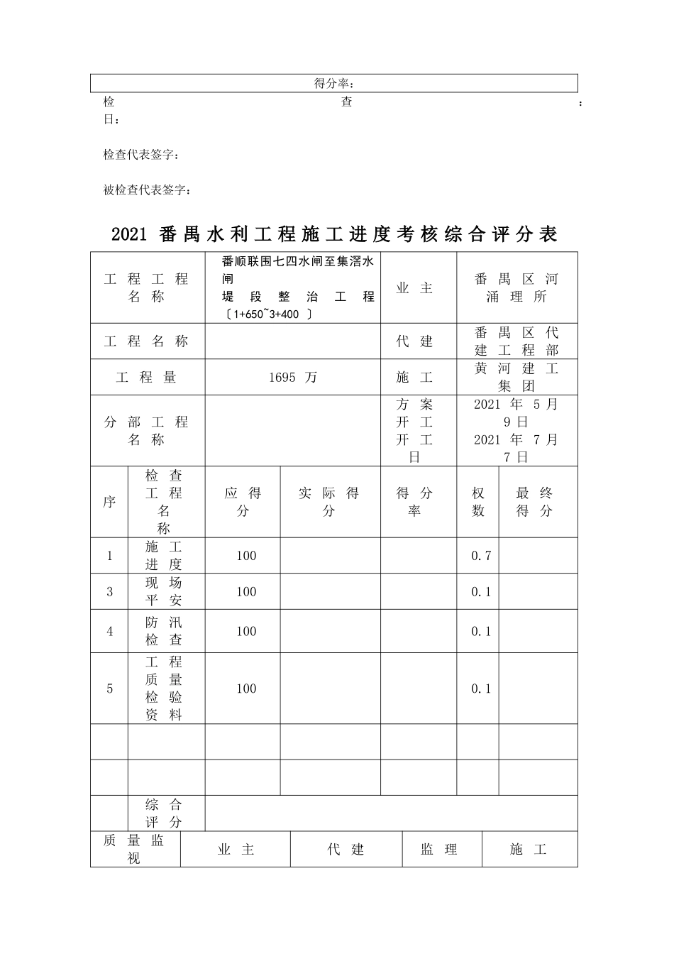水利工程设计、监理、施工考核表_第3页