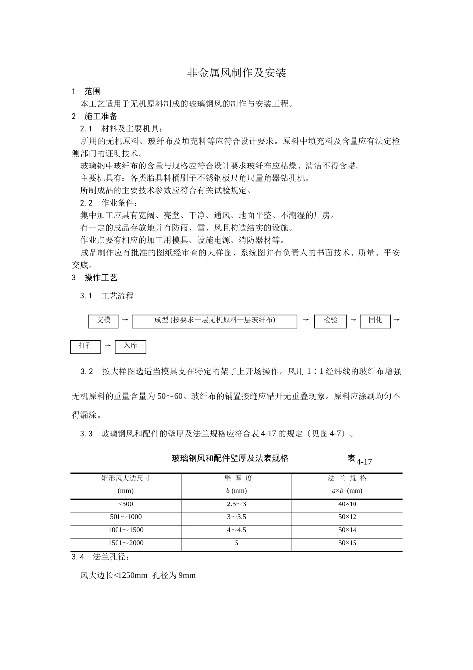 非金属风管制作及安装工艺_第1页